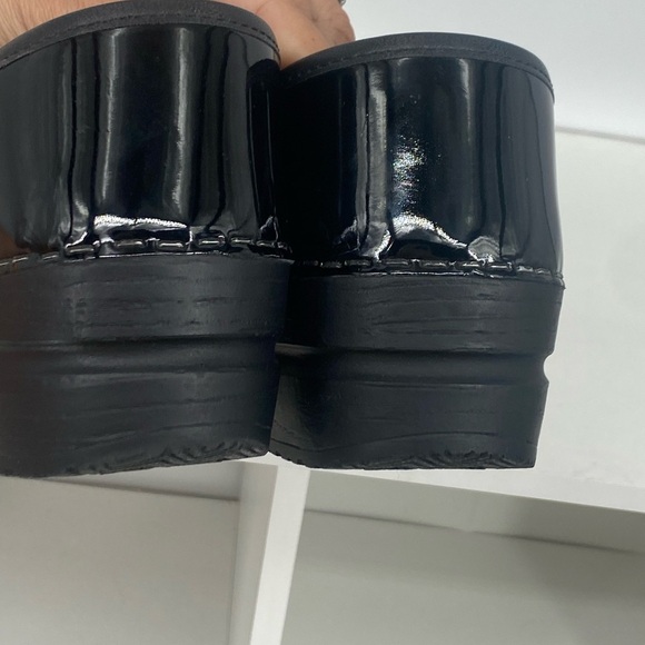 Sanita Original Danish Non Slip Professional Black Patent Leather Clogs NWOT - Picture 10 of 13